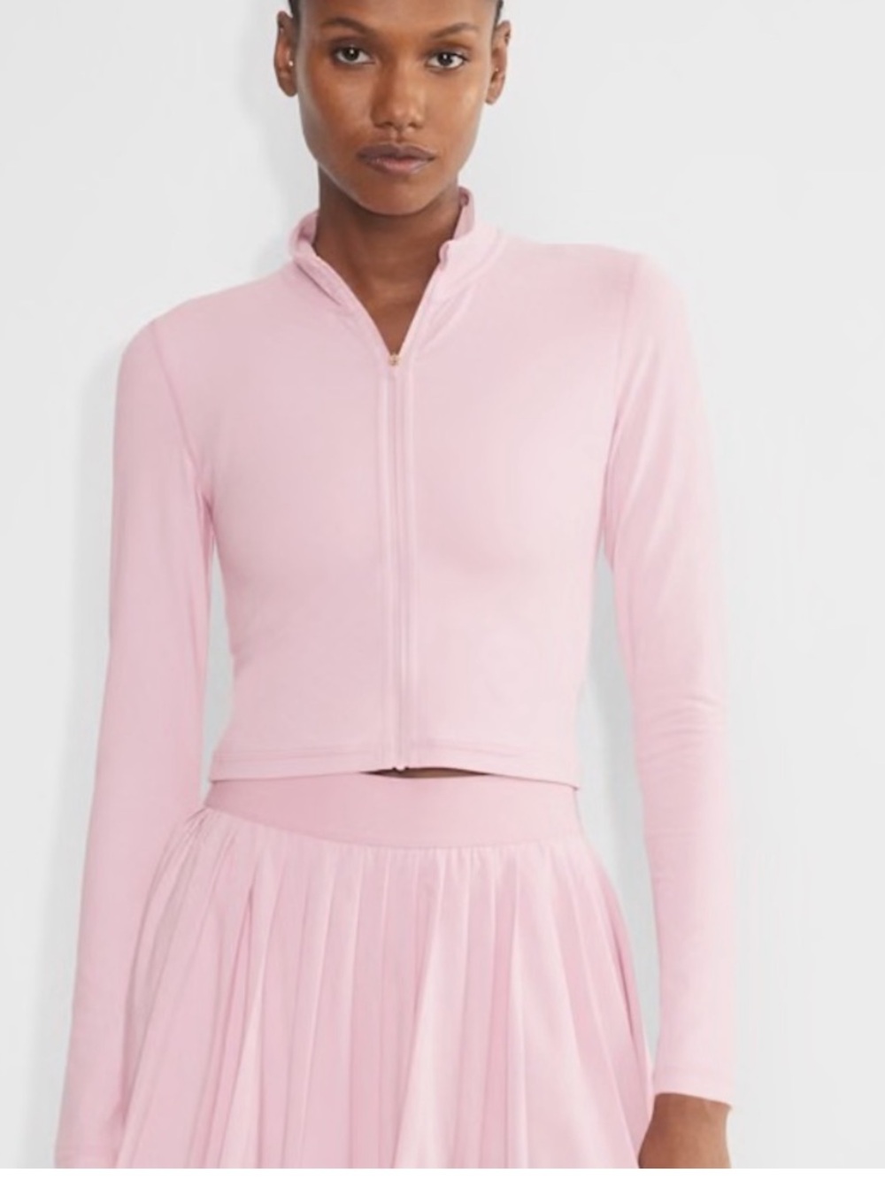 Aritzia Golden BUTTER Limit Zip Longsleeve Pink Size Small